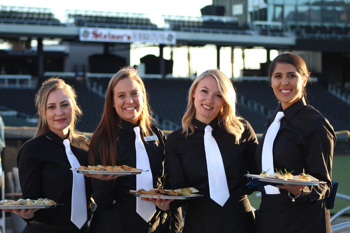 waiters at Las Vegas ballpark