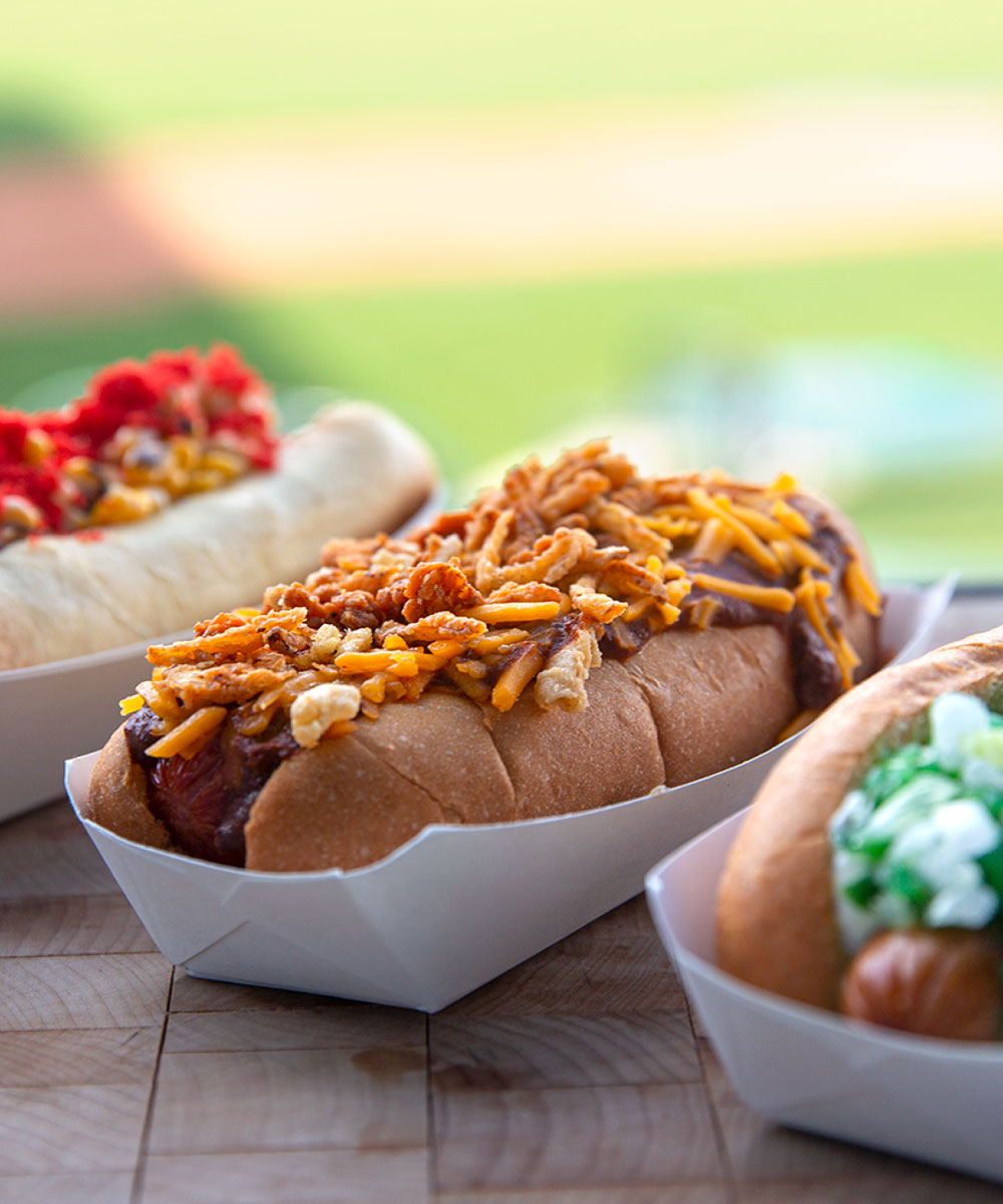 hotdogs in three styles